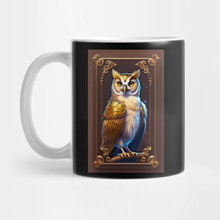 owl with golden adornments Mug